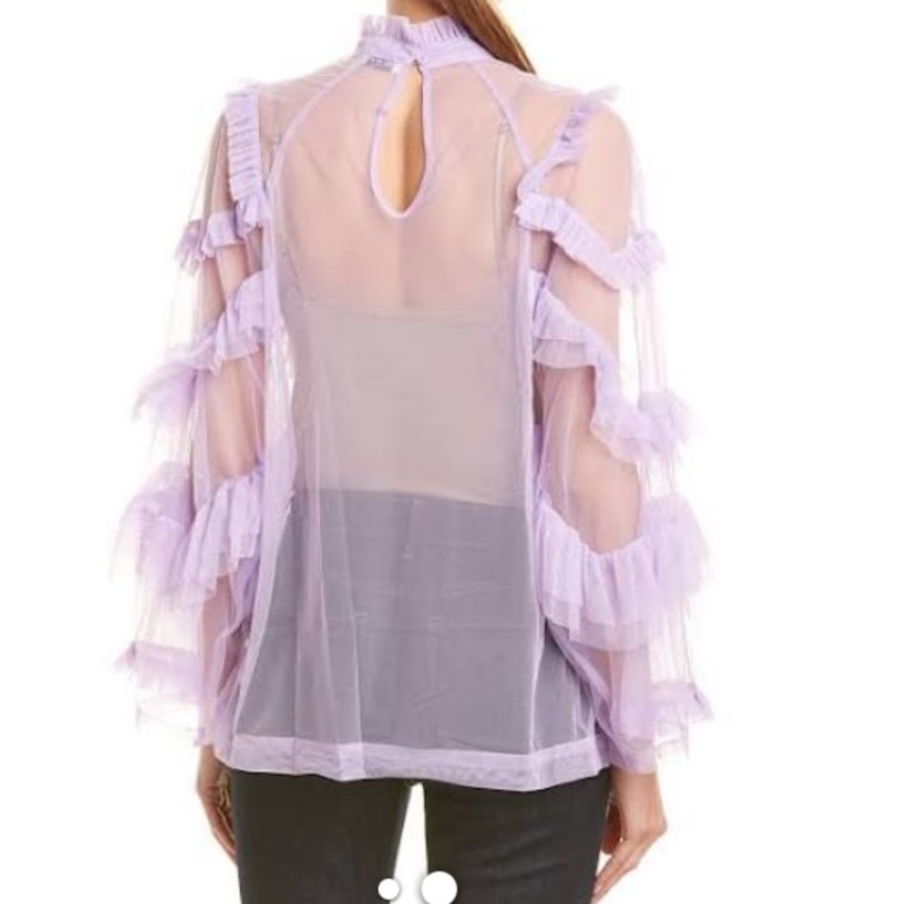 Beautiful ruffle long sleeves mesh top - Picture 2 of 2
